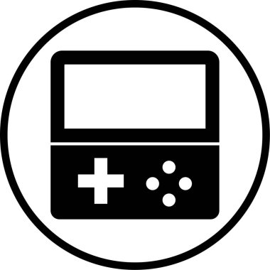 oyun konsolu simgesi, vektör illüstrasyonu