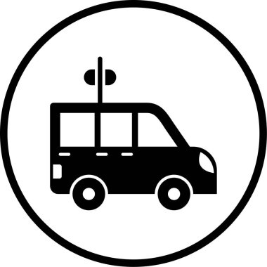 araba simgesi, vektör illüstrasyonu