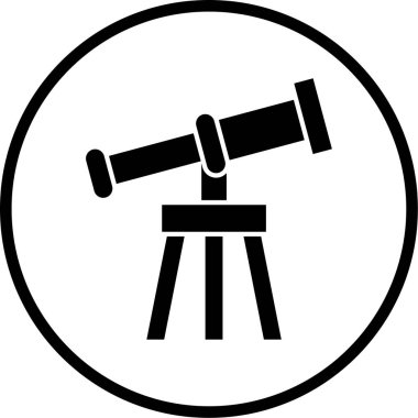 Teleskop. Web simgesi basit illüstrasyon