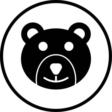 Ayı. Web simgesi basit illüstrasyon