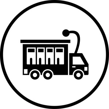 Otobüs. Web simgesi basit illüstrasyon