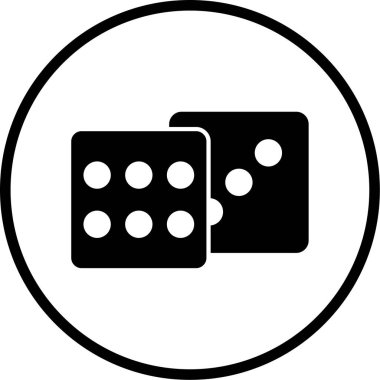 zar. Web simgesi basit illüstrasyon