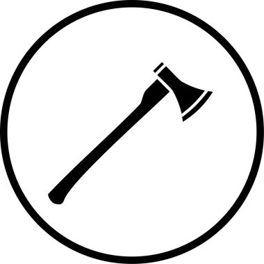 Bir balta simgesinin vektör illüstrasyonu