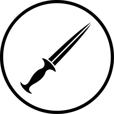 Kılıç. Web simgesi basit illüstrasyon