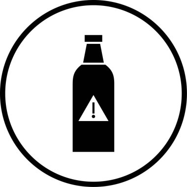 Bir şişe simgesinin vektör illüstrasyonu