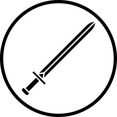 Kılıç. Web simgesi basit illüstrasyon