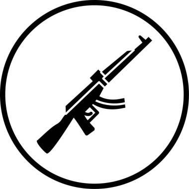 Kişisel ve ticari kullanım için resim simgesi. silah