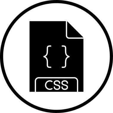 css dosya biçimi simgesi, vektör illüstrasyonu