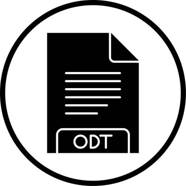 odt dosya biçimi simgesi, vektör illüstrasyonu