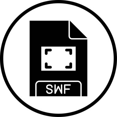 swf dosya biçimi simgesi, vektör illüstrasyonu