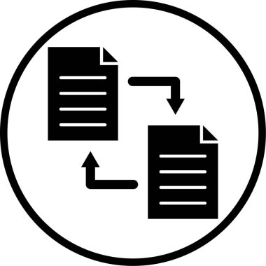 dosya belgesi simgesi, vektör illüstrasyonu