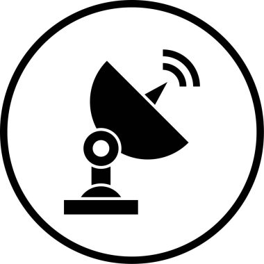 Uydu. Web simgesi basit illüstrasyon