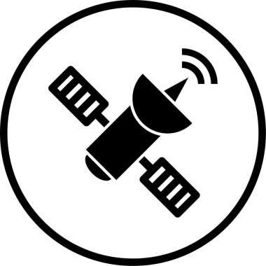 Uydu. Web simgesi basit illüstrasyon