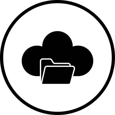 Bulut. Web simgesi basit illüstrasyon