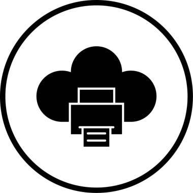 Bulut. Web simgesi basit illüstrasyon 