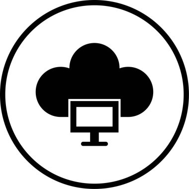 Bulut. Web simgesi basit illüstrasyon