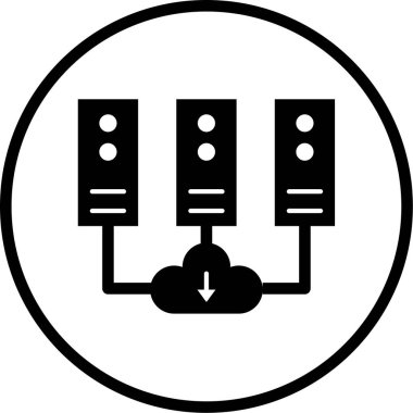 Modern bulut teknolojisinin vektör çizimi