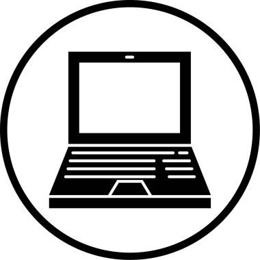 Bilgisayar. Web simgesi basit illüstrasyon