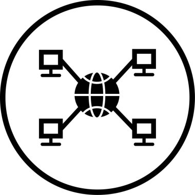 Seo ve teknoloji sembolünün vektör illüstrasyonu