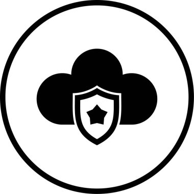 Bulut. Web simgesi basit illüstrasyon