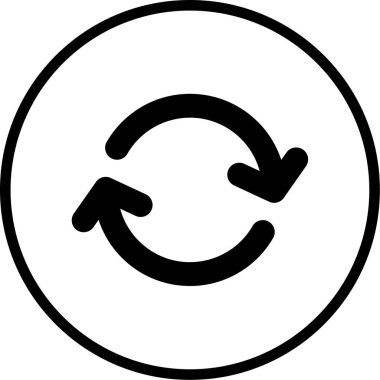 Bir tazeleme simgesinin vektör illüstrasyonu