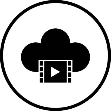 Bulut. Web simgesi basit illüstrasyon