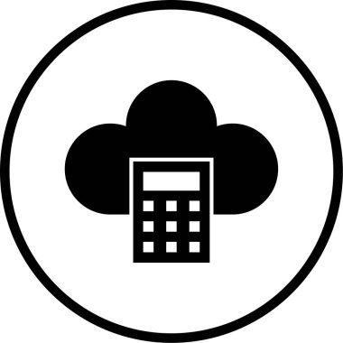 Bulut. Web simgesi basit illüstrasyon