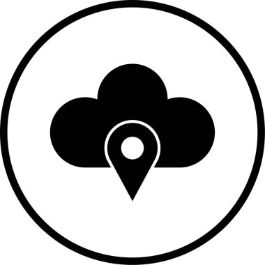 Bulut. Web simgesi basit illüstrasyon