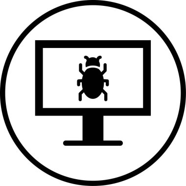 Bilgisayar ekranı. Basit resimleme