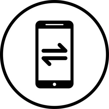 Cep telefonu simgesi, vektör illüstrasyonu