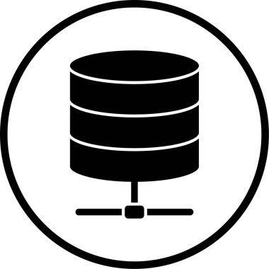 veritabanı. Web simgesi basit illüstrasyon