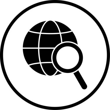 Ara. Web simgesi basit illüstrasyon