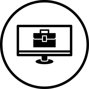 Bilgisayar modern simgesinin vektör illüstrasyonu