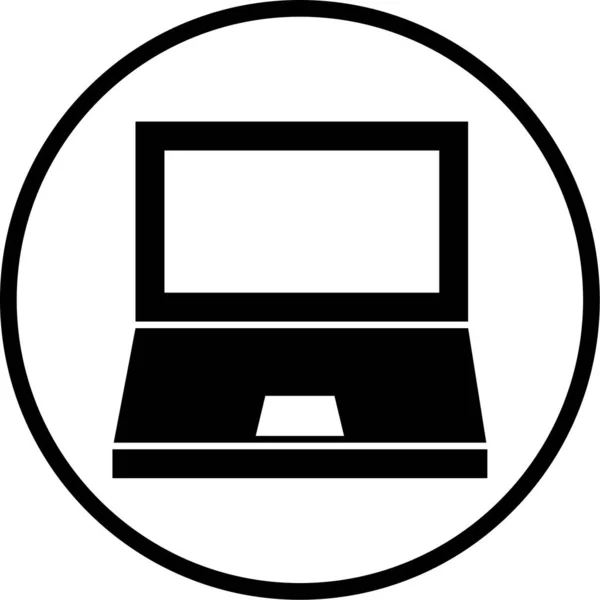 Laptop Web Symbol Einfache Illustration — Stockvektor