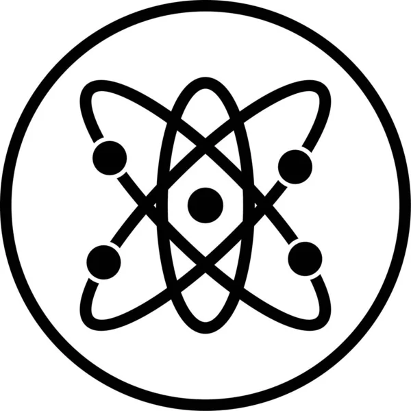 Atom Webová Ikona Jednoduchý Design — Stockový vektor