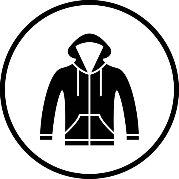 Kapuzenpullover Web Icon Vektor Illustration — Stockvektor