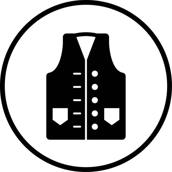 Vector Illustration Vest Icon — Stockvektor