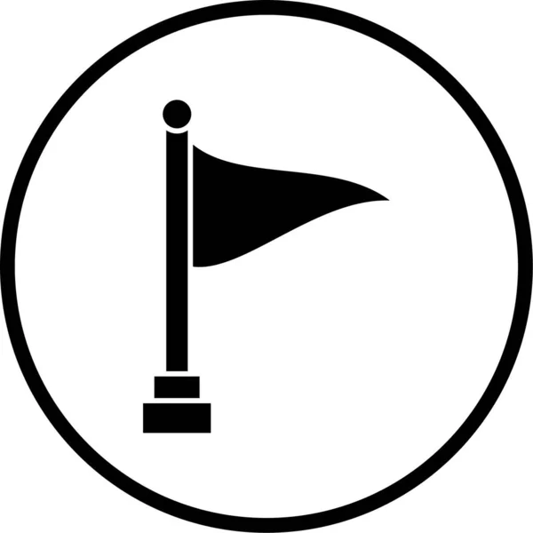 Flag Web Icon Simple Design — Stock Vector