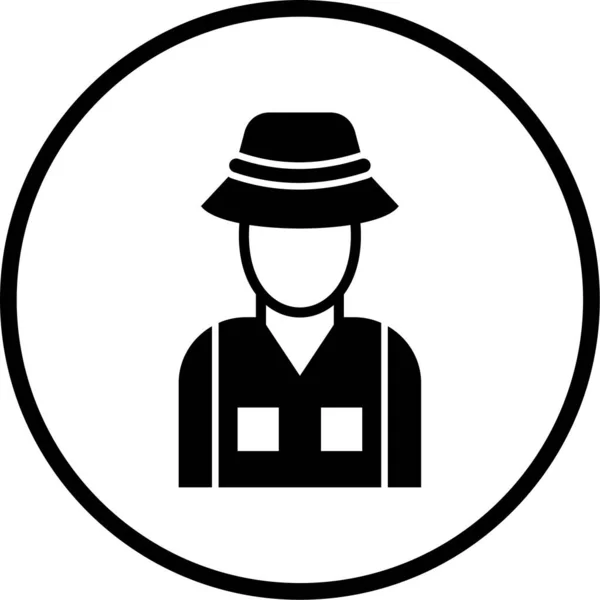 Vector Illustration Man Hat — Stock Vector