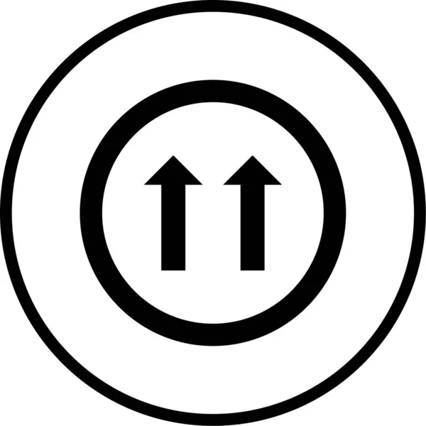 Vektor Illustration Eines Pfeils Verkehrszeichen Symbol — Stockvektor