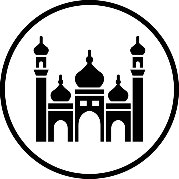 Ikone Der Moschee Vektorillustration — Stockvektor