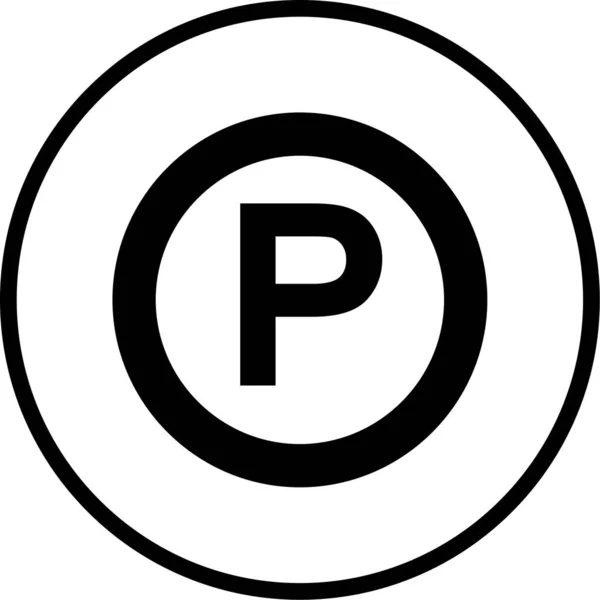 Parking Teken Pictogram Vector Illustratie — Stockvector