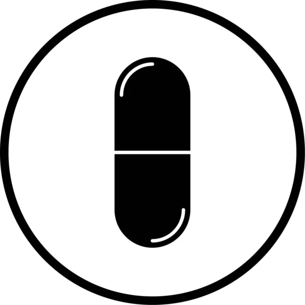 Icona Illustrativa Uso Personale Commerciale Pillola — Vettoriale Stock