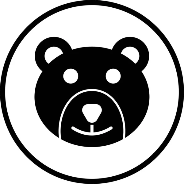 Oso Icono Web Ilustración Simple — Archivo Imágenes Vectoriales