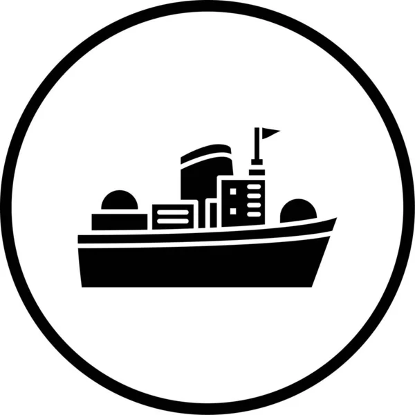 Διανυσματική Απεικόνιση Εικονιδίου Πλοίου — Διανυσματικό Αρχείο