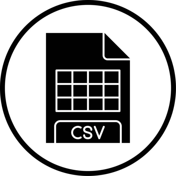 Csv Icono Formato Archivo Vector Ilustración — Archivo Imágenes Vectoriales