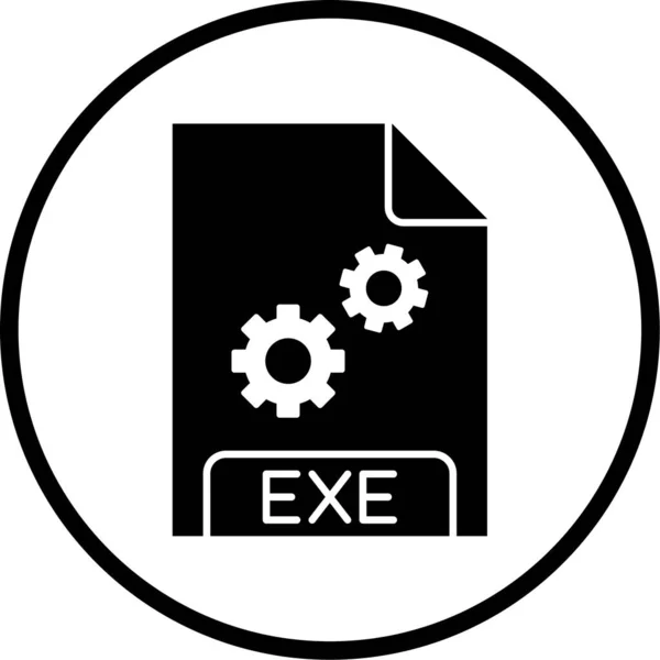 Exe Icono Formato Archivo Vector Ilustración — Archivo Imágenes Vectoriales