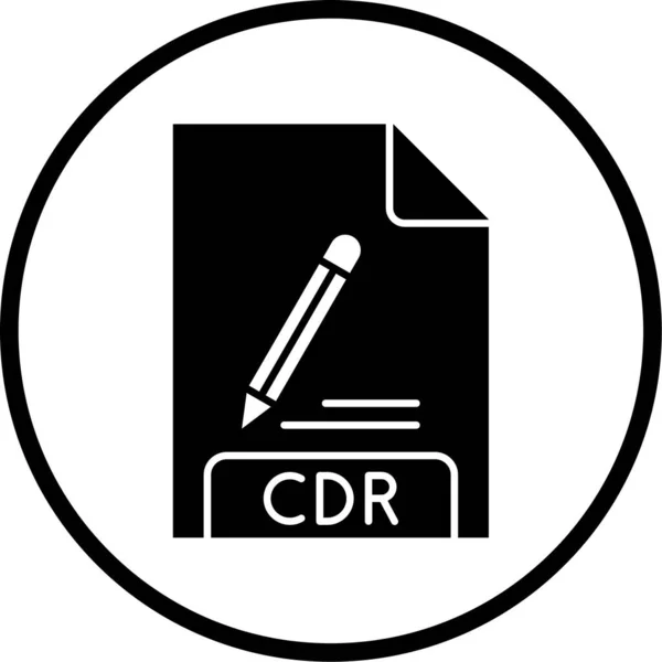 Cdr Vector Illustration File Icon — ストックベクタ