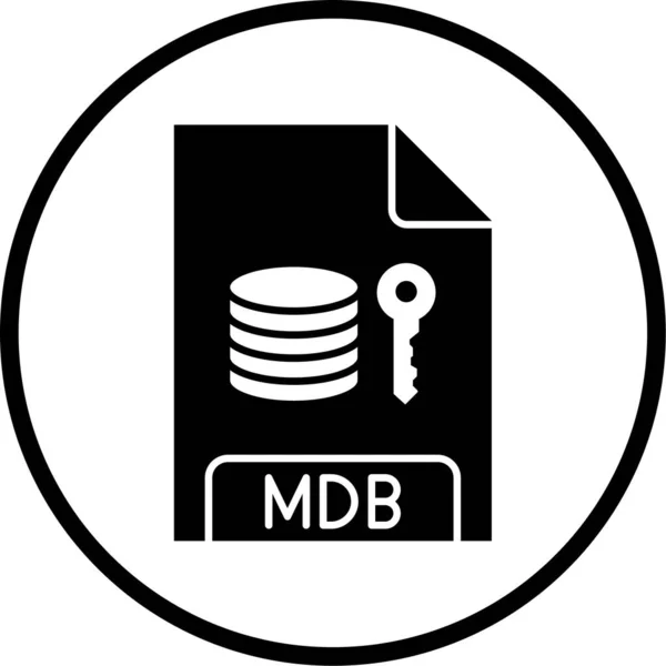 Mdb File Format Icon Vector Illustration — ストックベクタ