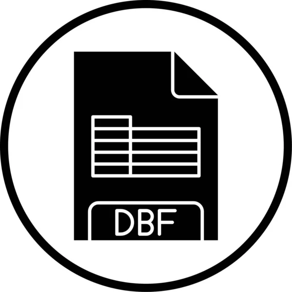 Dbf Filformat Ikon Vektor Illustration — Stock vektor